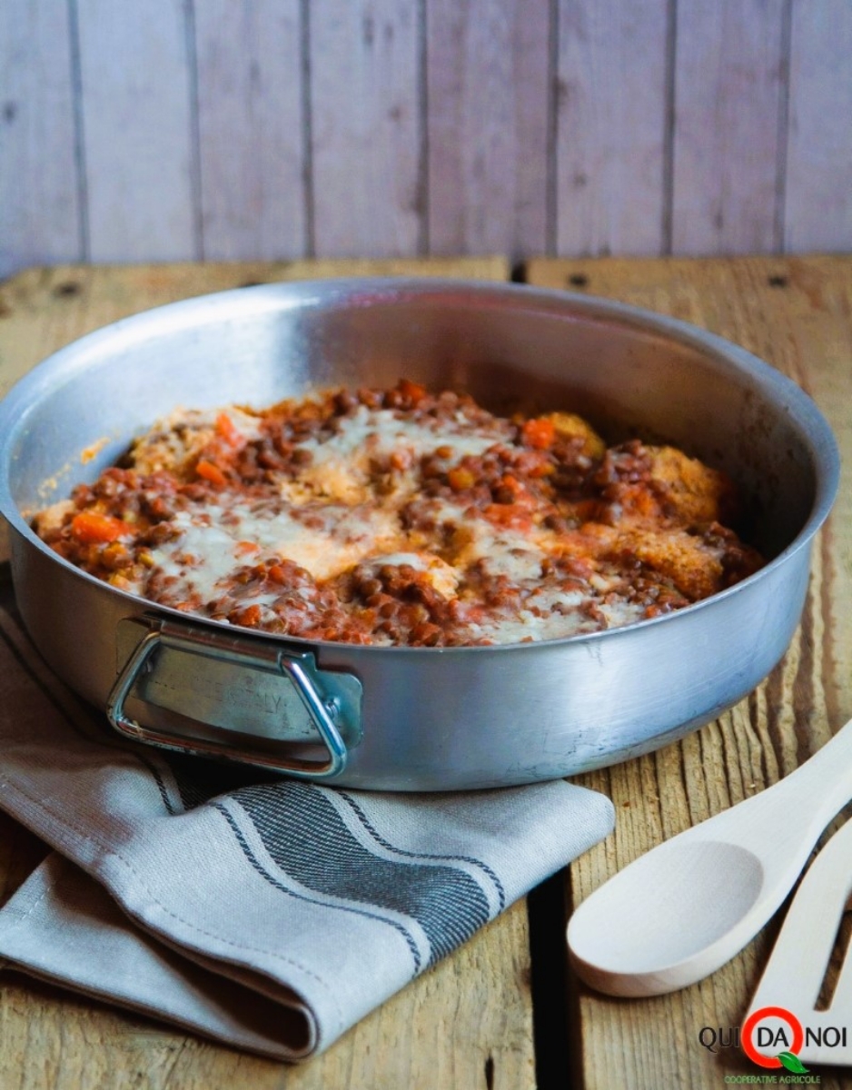 Polpette di Polenta con Ragù di Lenticchie
