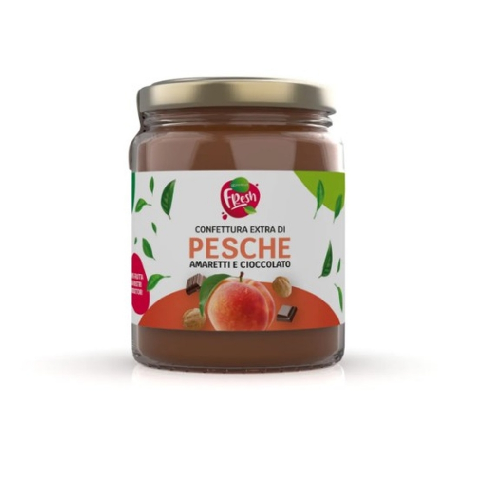 Immagine di Confettura Extra di Pesche, Amaretti e Cioccolato 185g