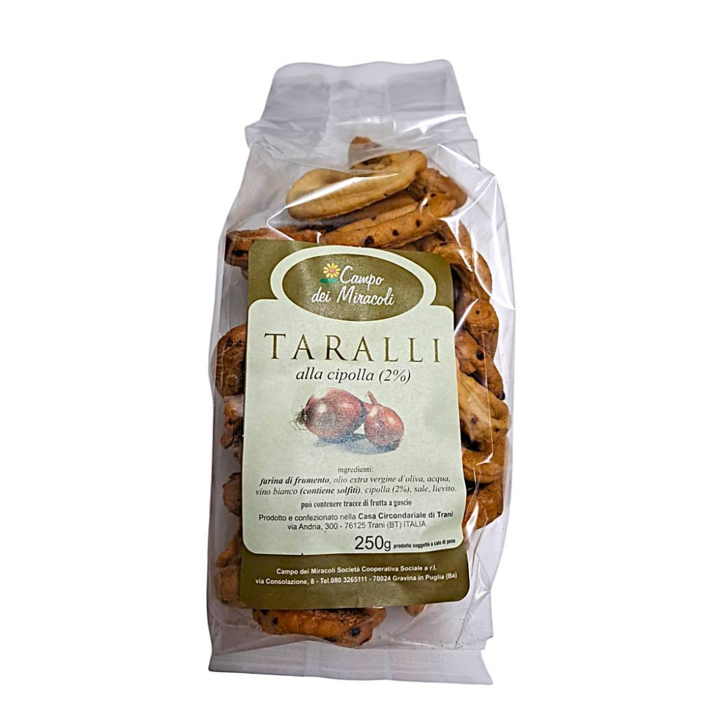 Immagine di Taralli Pugliesi Artiginali Alla Cipolla 250g