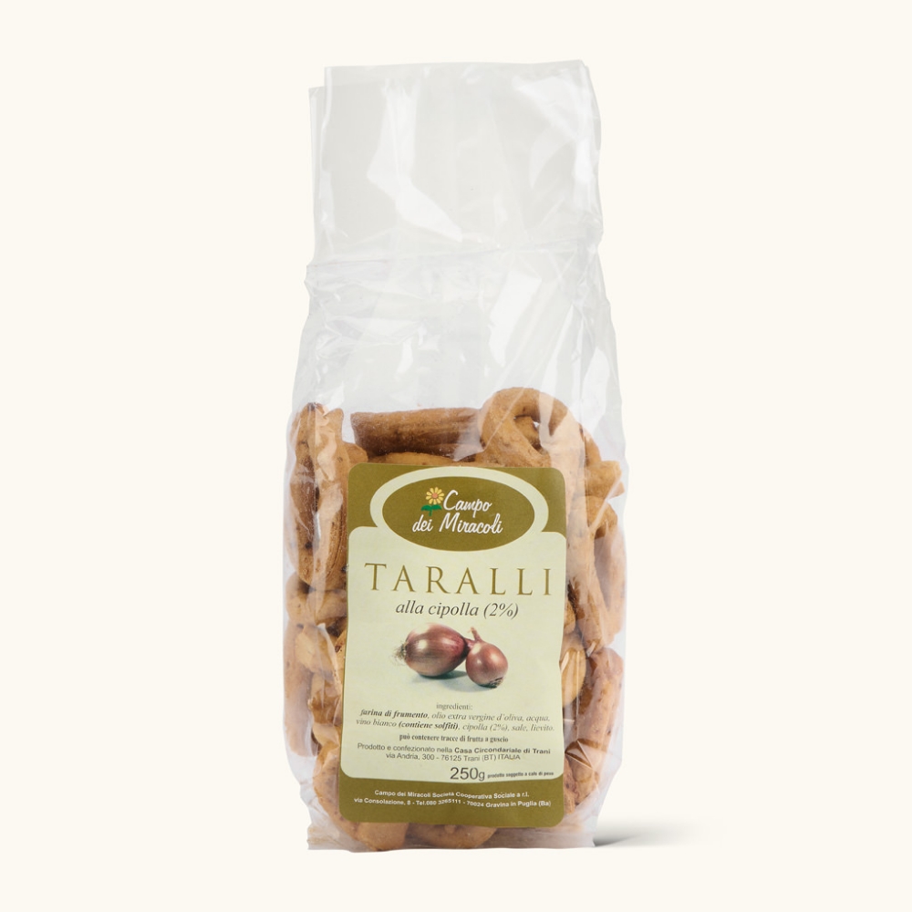 Immagine di Taralli Pugliesi Artiginali Alla Cipolla 250g