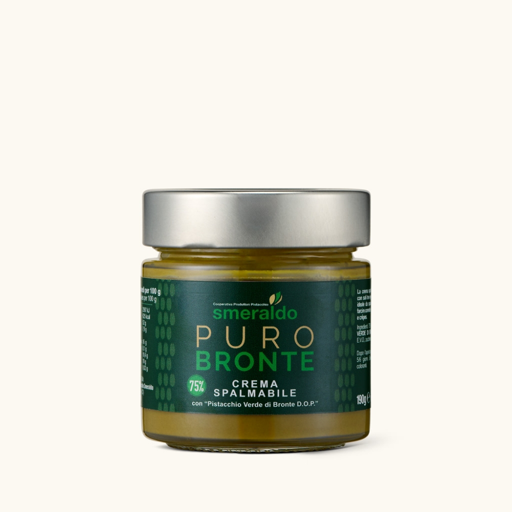 Immagine di Crema Dolce Spalmabile Con Pistacchio Verde Di Bronte Dop al 75% 190g